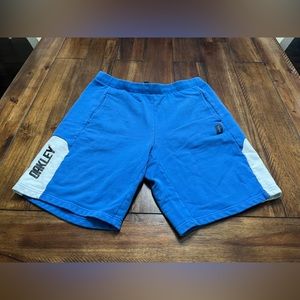 This is a pair of blue Oakley shorts they’re are thick yet very comfortable.
